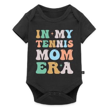 À l’époque de ma mère de tennis groovy rétro - Body à manches courtes Premium Bébé - noir - Devant
