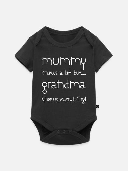Grandma - Baby Premium Kurzarmbody - Schwarz