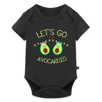 let's go avocardio - Baby Premium short-sleeve bodysuit - black - Front