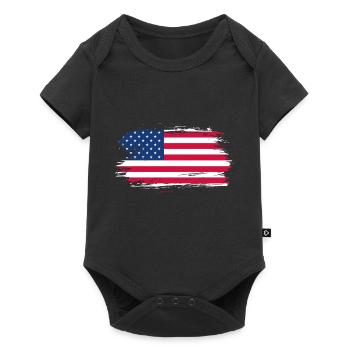 USA Flag Gift Idea - Baby Premium short-sleeve bodysuit - black - Front