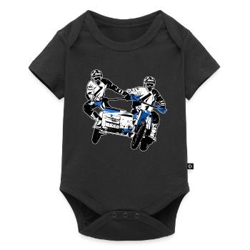Sidecarcross - sidecar moto cross - Baby Premium short-sleeve bodysuit - black - Front