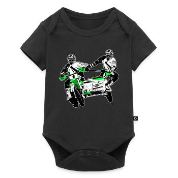 Sidecarcross - sidecar moto cross - Baby Premium short-sleeve bodysuit - black - Front