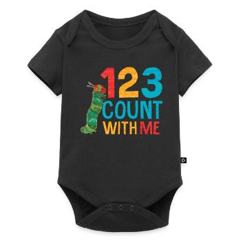 La Chenille Qui Fait Des Trous Compter - Body à manches courtes Premium Bébé - noir - Devant
