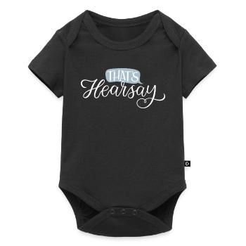 That's Hearsay White Lettering - Baby Premium Kurzarmbody - Schwarz - Vorne