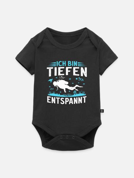 Ich bin tiefenentspannt taucher tauchen - Baby Premium Kurzarmbody - Schwarz