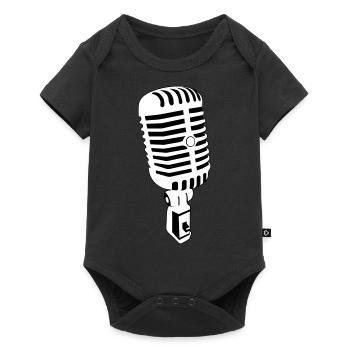microphone - Baby Premium short-sleeve bodysuit - black - Front