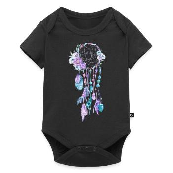 attrapeur de rêve - Body à manches courtes Premium Bébé - noir - Devant