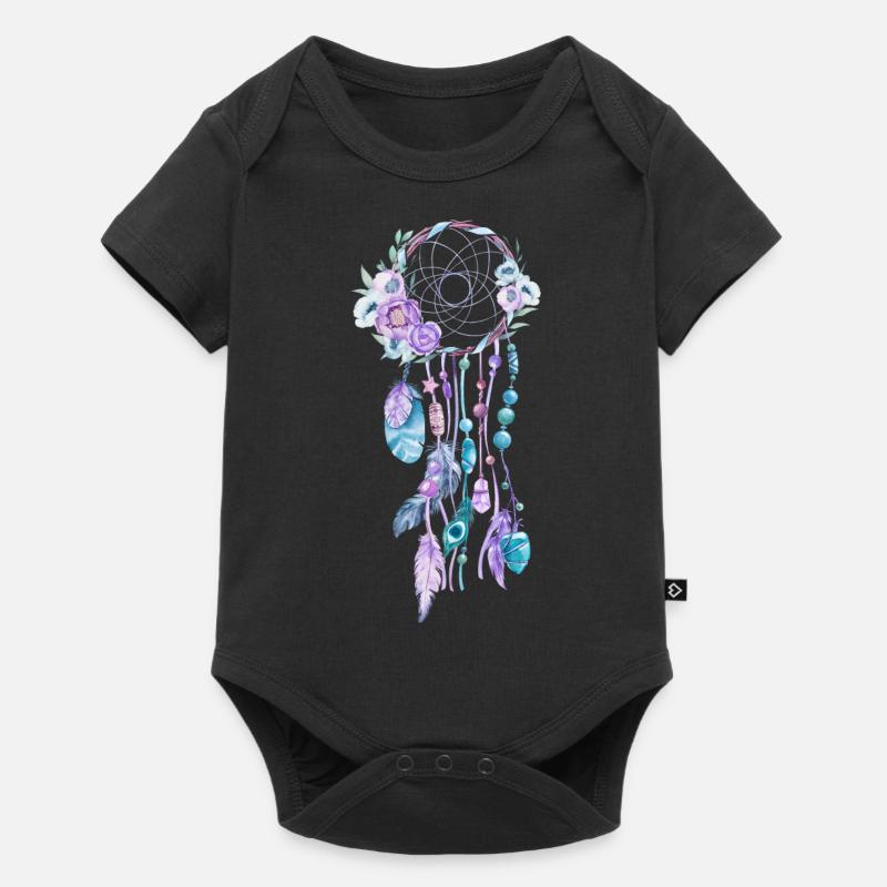 attrapeur de rêve - Body à manches courtes Premium Bébé - noir