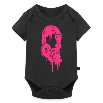 headphones - Baby Premium short-sleeve bodysuit - black - Front