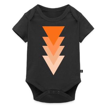 triangle of shades of the color orange - Baby Premium short-sleeve bodysuit - black - Front