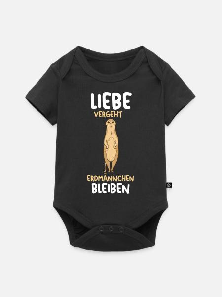 Erdmännchen - Baby Premium Kurzarmbody - Schwarz