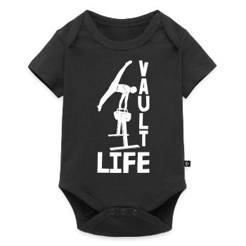 Gymnastik Turnen und Kunsturnen Akrobatik Sport - Baby Premium Kurzarmbody - Schwarz - Vorne