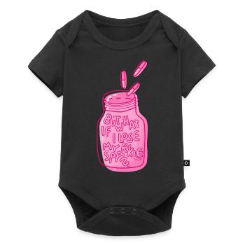 what if i lose my sparkle Spruch mental health - Baby Premium Kurzarmbody - Schwarz - Vorne