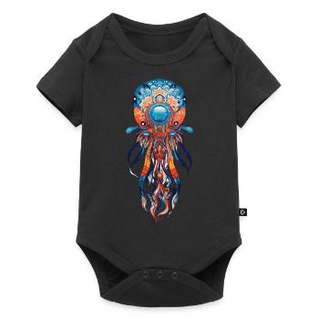 Spiritual Mandala Jellyfish Meditation and Yoga - Baby Premium short-sleeve bodysuit - black - Front
