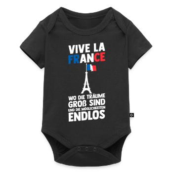 Français Français France - Body à manches courtes Premium Bébé - noir - Devant