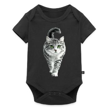Amerikanische Locken - Baby Premium Kurzarmbody - Schwarz - Vorne