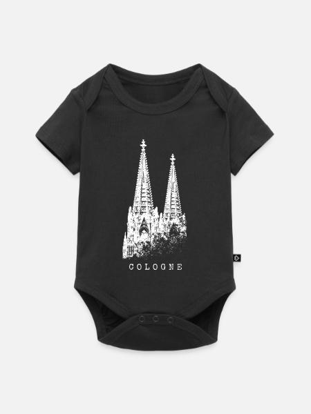 Kölner Dom Cologne Vintage Silhouette Köln Skyline - Baby Premium Kurzarmbody - Schwarz