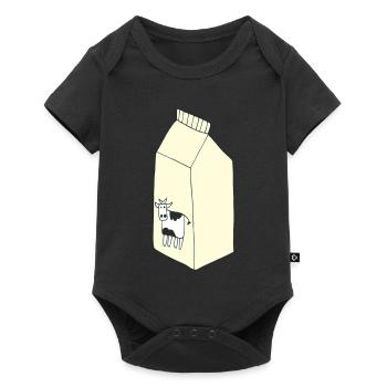 sac de lait - Body à manches courtes Premium Bébé - noir - Devant