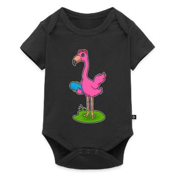 Flamingo Skater Skateboard - Body à manches courtes Premium Bébé - noir - Devant