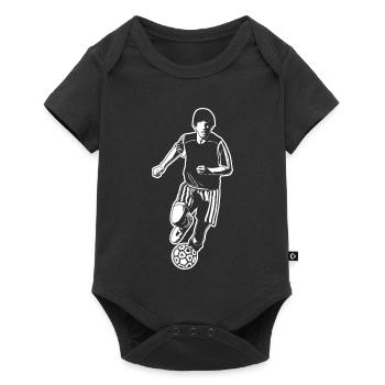 Soccer Player Drawing - Baby Premium short-sleeve bodysuit - black - Front
