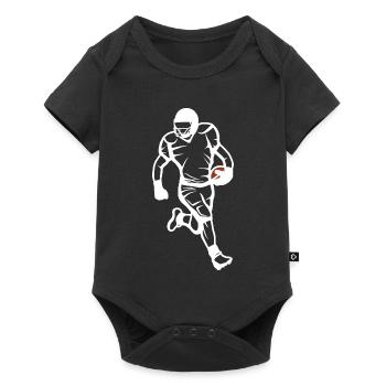Footballer Drawing - Baby Premium short-sleeve bodysuit - black - Front