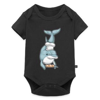 Pain Dolphin Baker Baking - Body à manches courtes Premium Bébé - noir - Devant