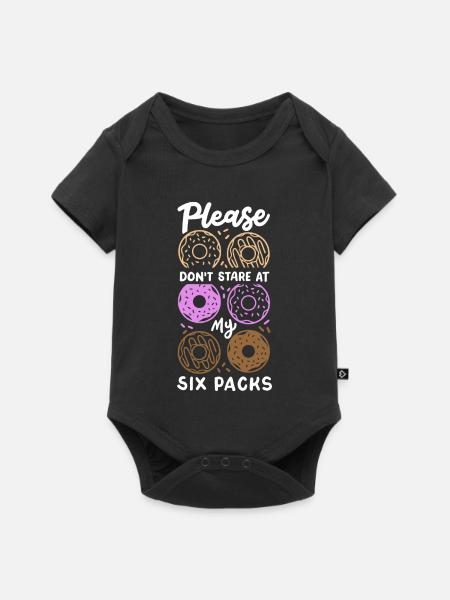 Donut Fitnessstudio Training - Baby Premium Kurzarmbody - Schwarz