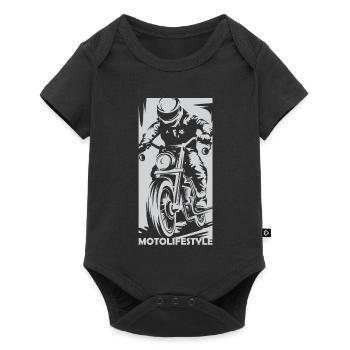 Moto Racing Caferacer Moto Biker Symbole Logo - Body à manches courtes Premium Bébé - noir - Devant