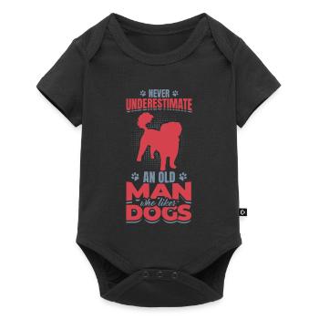 Old Man Who Likes Dogs - Baby Premium short-sleeve bodysuit - black - Front