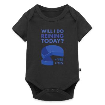 Reiner Will I Do Reining Today - Baby Premium short-sleeve bodysuit - black - Front