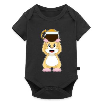 Hamster Coffee Coffee Pot - Baby Premium short-sleeve bodysuit - black - Front