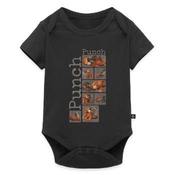 Cute Baby Monkey Gives Fist Punch Monkey Punch - Baby Premium short-sleeve bodysuit - black - Front