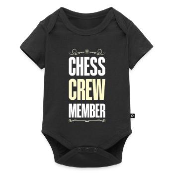 Chess Crew - Baby Premium Kurzarmbody - Schwarz - Vorne