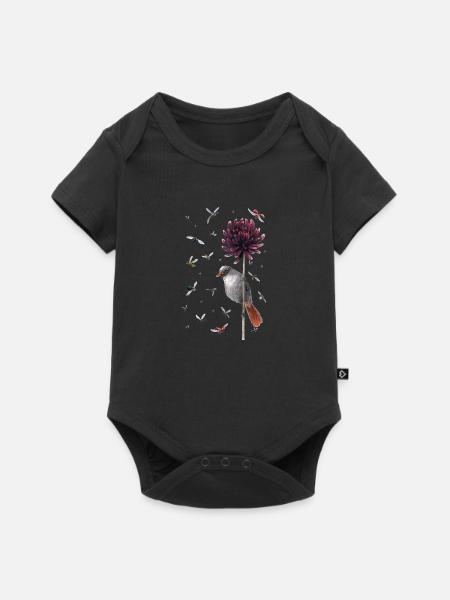 Vogel & Fliege - Baby Premium Kurzarmbody - Schwarz