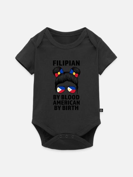 Philippinisch Filipino Philippinisches Geschenk - Baby Premium Kurzarmbody - Schwarz