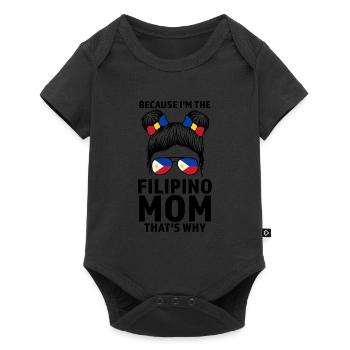 Philippinisch Filipino Philippinisches Geschenk - Baby Premium Kurzarmbody - Schwarz - Vorne