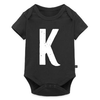 K Letter - Baby Premium short-sleeve bodysuit - black - Front