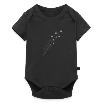 Pilot Colorful Flying Passenger Airplanes - Baby Premium short-sleeve bodysuit - black - Front