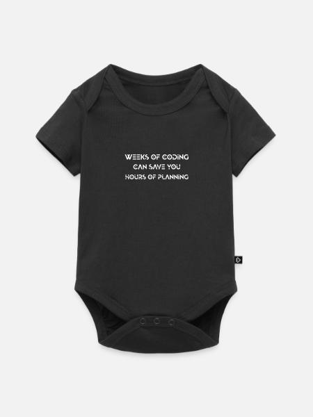 Funny Programmer Coding Planning Programming - Baby Premium short-sleeve bodysuit - black