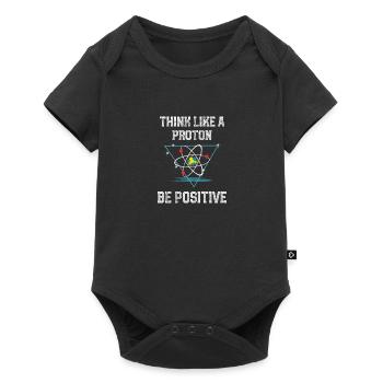 Denken Sie, wie ein Proton positive Quantenphysik sein - Baby Premium Kurzarmbody - Schwarz - Vorne