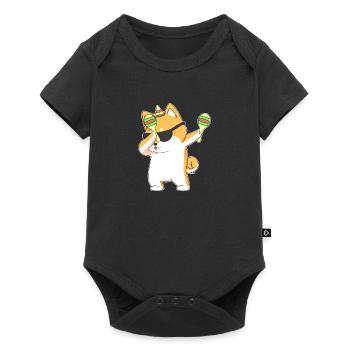 Dabbing Shiba Inu Dog In Sombrero With Maracas - Baby Premium short-sleeve bodysuit - black - Front