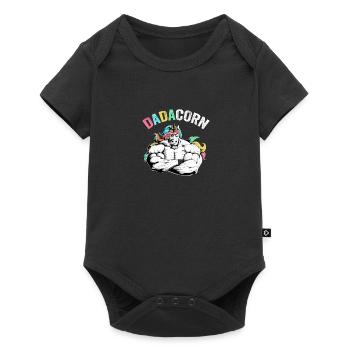 Dadacorn - Magical Unicorn Dad - Baby Premium short-sleeve bodysuit - black - Front