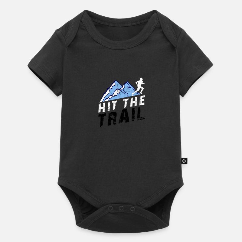 Coureur de course à pied HIt The Trail - Body à manches courtes Premium Bébé - noir