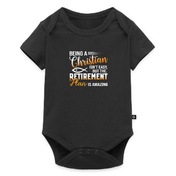 Plan de retraite religieuse chrétienne - Body à manches courtes Premium Bébé - noir - Devant