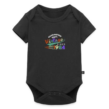Birthday T Shirt - Vintage Since 1984 - Baby Premium short-sleeve bodysuit - black - Front