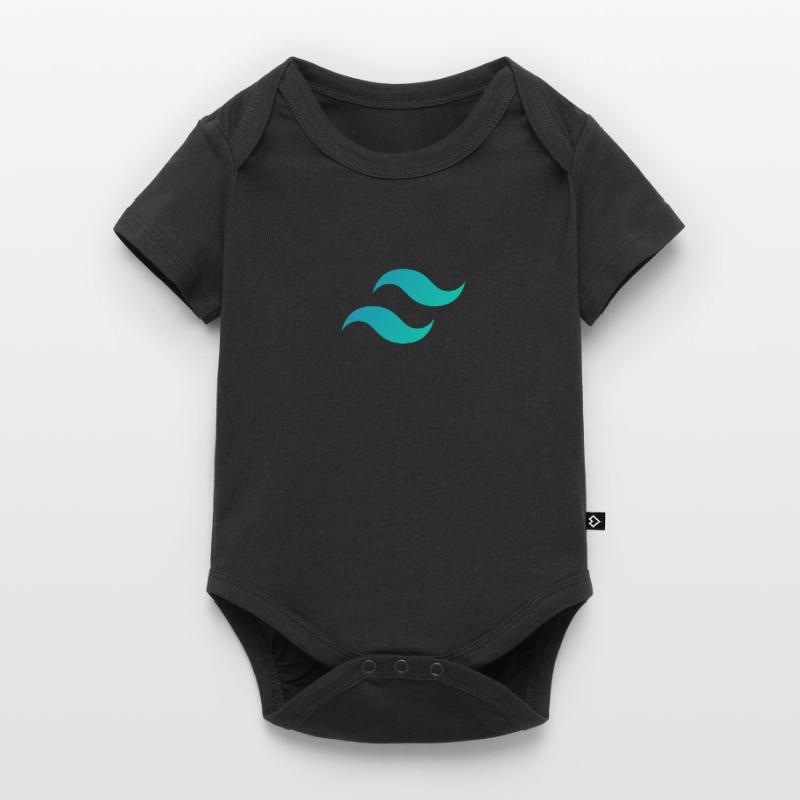 Tailwind CSS Mark - CSS Framework Programmer Coder Baby Premium short-sleeve bodysuit