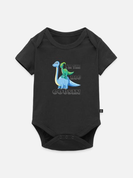 Ich bin das große Cousin-Geschenk - Baby Premium Kurzarmbody - Schwarz