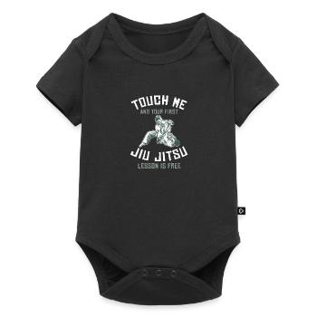Cadeaux BJJ brésiliens Touch Me First Jiu Jitsu Lesso - Body à manches courtes Premium Bébé - noir - Devant