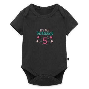 C'est mon 5ème cadeau d'anniversaire 5 ans Cadeaux cinquième B - Body à manches courtes Premium Bébé - noir - Devant