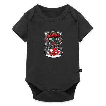 Happy Yule Viking Christmas Wolf - Body à manches courtes Premium Bébé - noir - Devant